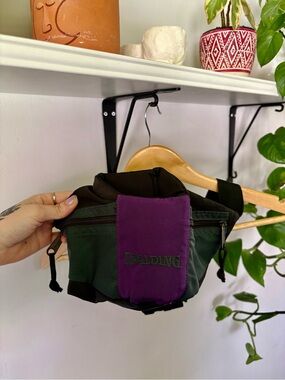 Spalding Green and Purple Fanny Pack